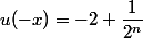 u(-x)=-2+\dfrac{1}{2^n}